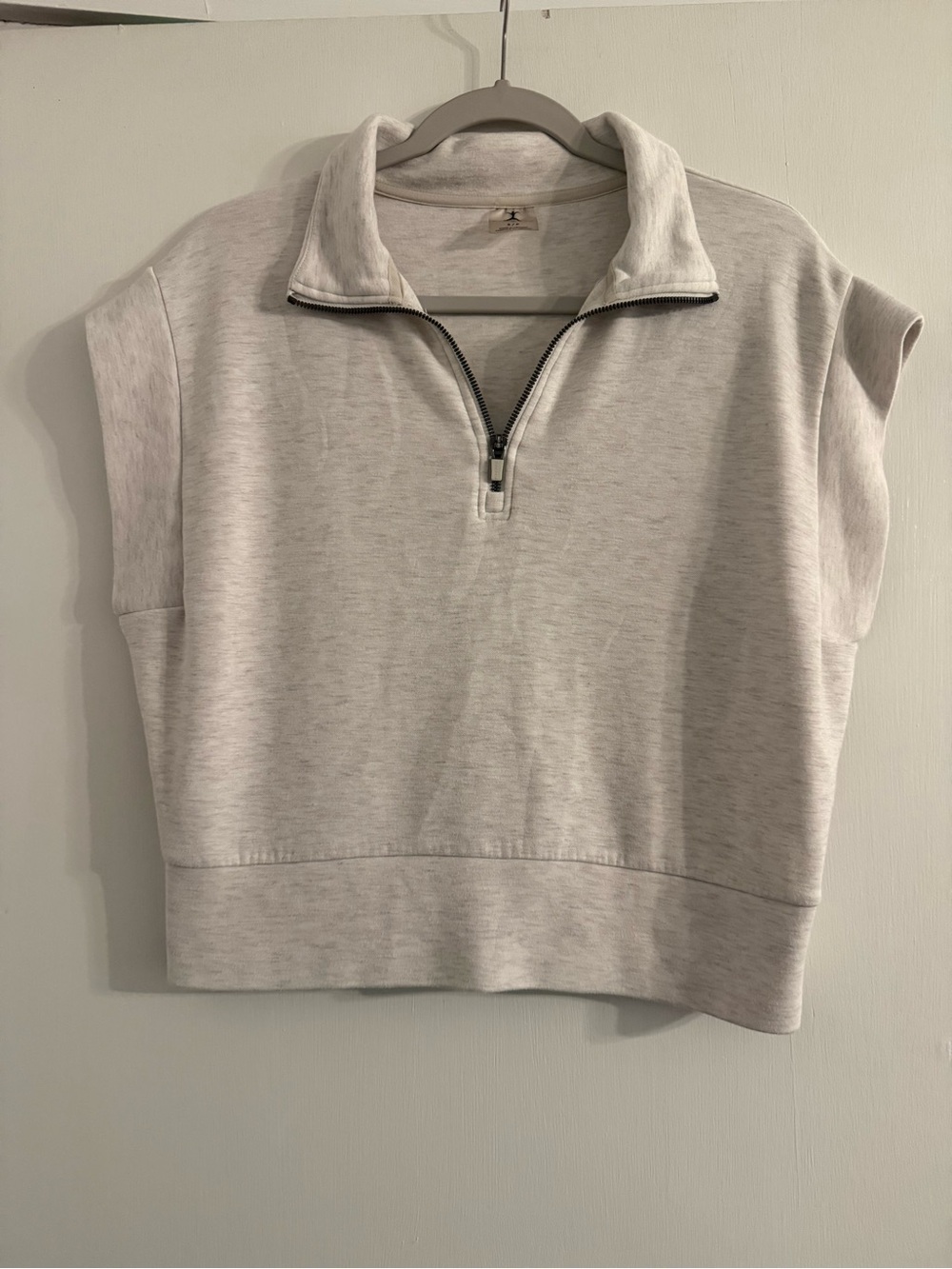 Danskin Sleeveless Quarter-Zip - Light Heather Gray